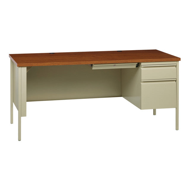 Raleigh 66"W Single Right Pedestal Metal Desk | OSSP6630