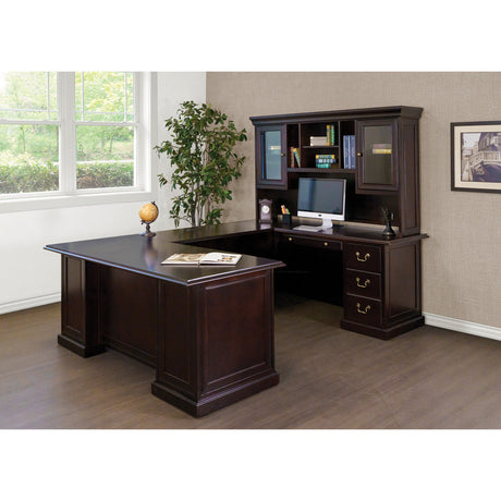 U-Shaped-Executive-Desk-with-Hutch