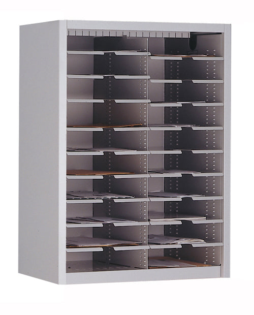 Mailflow Systems Sorter, Closed Back; 24 Sorting Pockets 15”D without Plexi Doors | SC2441G