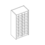 Mailflow Systems Sorter, Closed Back; 30 Sorting Pockets 15”D without Plexi Doors | SC2448G