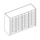 Mailflow Systems Sorter, Closed Back w/ 15" Elevation; 40 Sorting Pockets 15”D without Plexi Doors |  SC4848GH