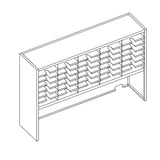 Mailflow Systems Sorter, Closed Back w/ 17" Elevation; 35 Sorting Pockets 15”D without Plexi Doors | SC6041GH