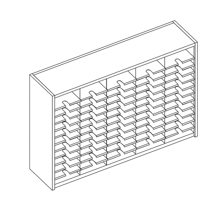 Mailflow Systems Sorter, Closed Back; 60 Sorting Pockets 15”D without Plexi Doors | SC6041G