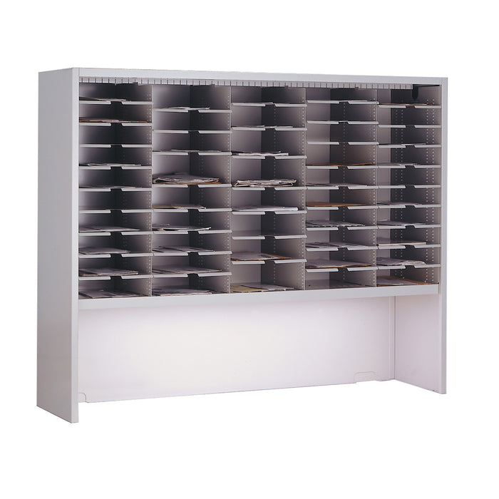 Mailflow Systems Sorter, Closed Back w/ 15" Elevation; 50 Sorting Pockets 15”D without Plexi Doors | SC6048GH