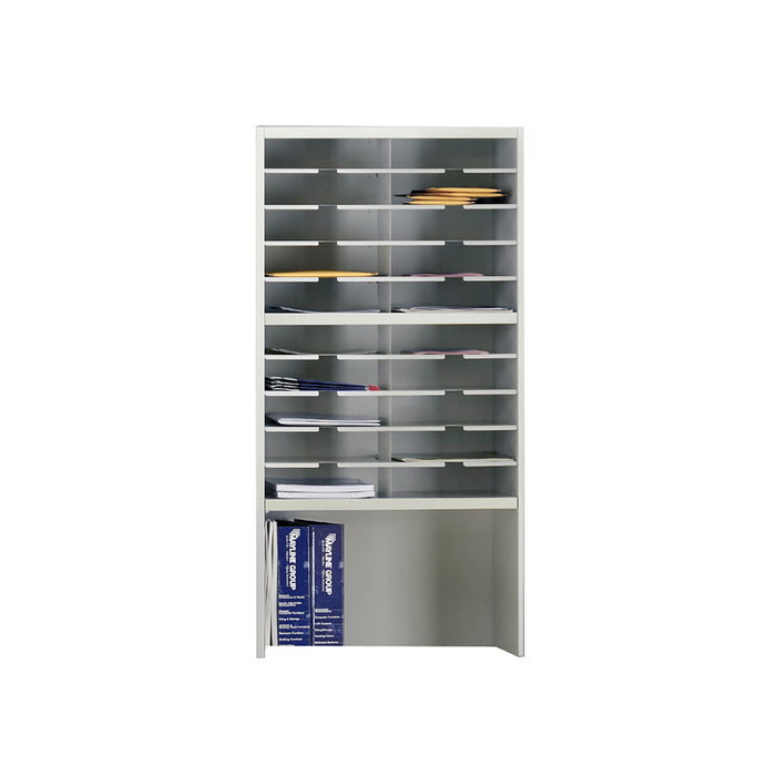 Mailflow-to-Go Corner Sorter, 24"W x 13 1/4"D x 46 1/4"H, (2) 3"H Sorting Pkts | SR2446RPG