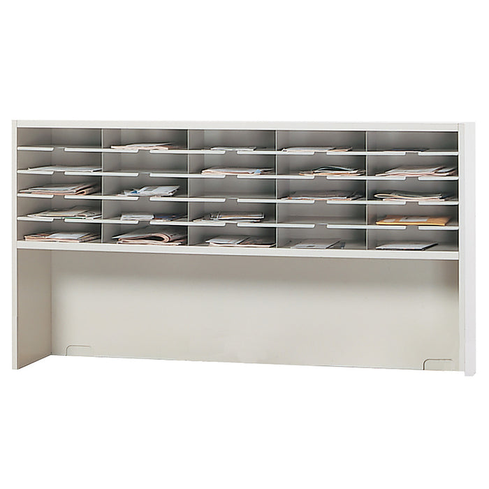 Mailflow-to-Go 1-Tier Sorter, Riser, 60"W x 13 1/4"D x 33 1/4"H, (25) 3"H Sorting Pkts | SR6033RPG