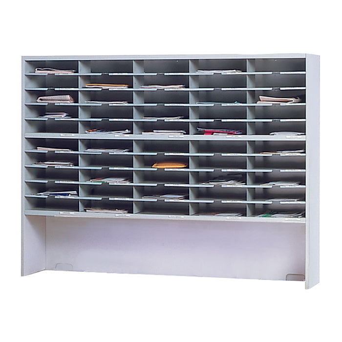 Mailflow-to-Go 2-Tier Sorter, Riser, 60"W x 13 1/4"D x 46 1/4"H, (50) 3"H Sorting Pkts | SR6046RPG