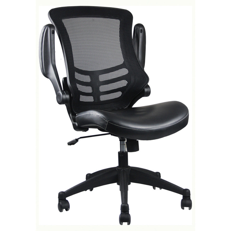 Serene Flip Arm Mesh Back Task Chair with Black Frame | S13MBVSVBK