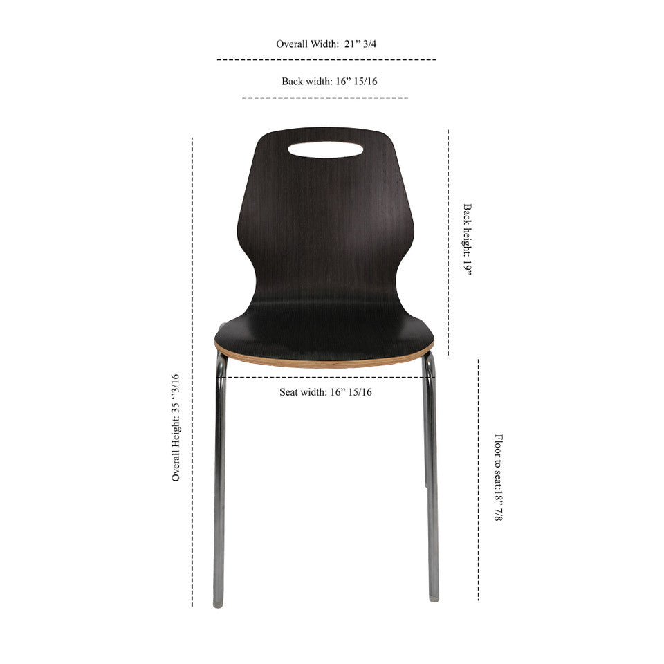 Shay Hourglass Bentwood Standard Height Café Chair - Set of 2 | OSSN6004