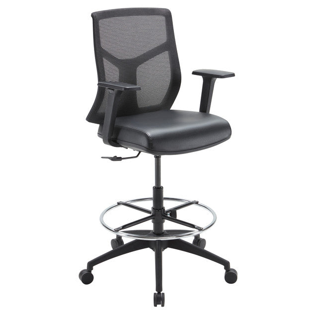 Starlight Mid Back Stool with Black Frame | OSST7007F