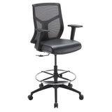 Starlight Mid Back Stool with Black Frame | OSST7007F