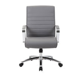 Studio Mid Back Upholstered Chair with Chrome Frame | 696V