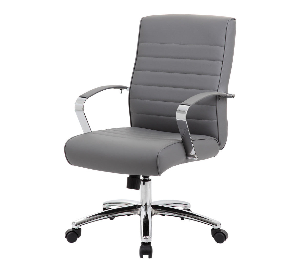 Studio Mid Back Upholstered Chair with Chrome Frame | 696V