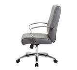 Studio Mid Back Upholstered Chair with Chrome Frame | 696V