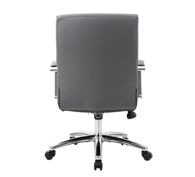 Studio Mid Back Upholstered Chair with Chrome Frame | 696V