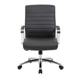 Studio Mid Back Upholstered Chair with Chrome Frame | 696V