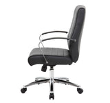 Studio Mid Back Upholstered Chair with Chrome Frame | 696V