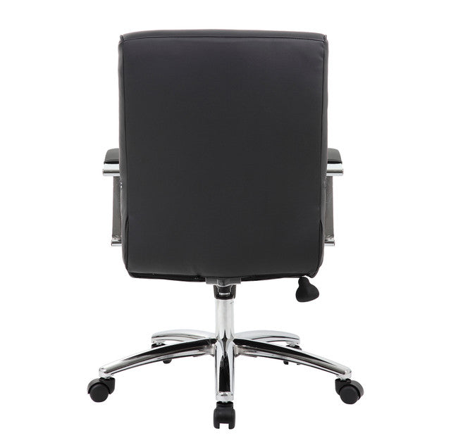 Studio Mid Back Upholstered Chair with Chrome Frame | 696V