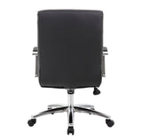 Studio Mid Back Upholstered Chair with Chrome Frame | 696V