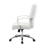 Studio Mid Back Upholstered Chair with Chrome Frame | 696V