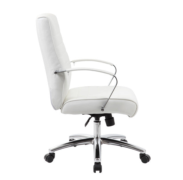 Studio Mid Back Upholstered Chair with Chrome Frame | 696V