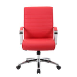 Studio Mid Back Upholstered Chair with Chrome Frame | 696V