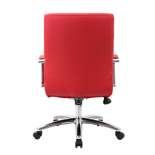 Studio Mid Back Upholstered Chair with Chrome Frame | 696V