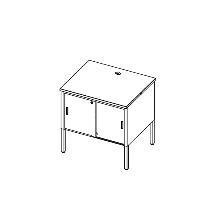 Mailflow Systems Storage Table w/ Locking Doors; 72"W x 30'D Adj. 24"-36"H, HPL | TSA7230DH