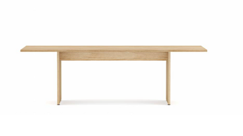 Anywhere 96"W x 48"D Rectangular Meeting Table with Slab Base & One Piece Top | TRTLS9648