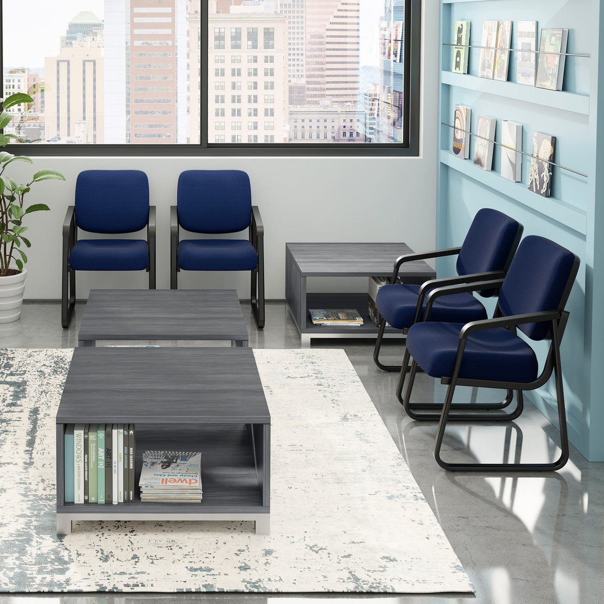 Value Sled Base Guest Chair with Black Frame | OSGS4906FBK