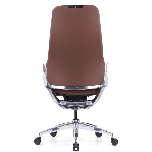 Veneto High Back Executive Chair with Polished Aluminum Frame | 300HL