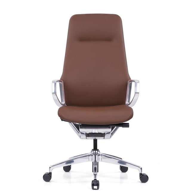 Veneto High Back Executive Chair with Polished Aluminum Frame | 300HL