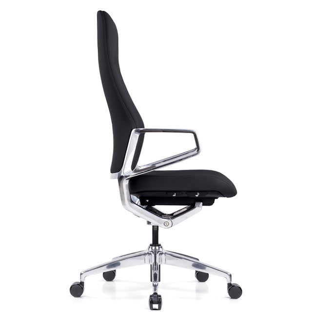 Veneto High Back Executive Chair with Polished Aluminum Frame | 300HL