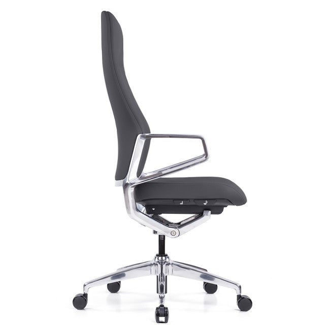 Veneto High Back Executive Chair with Polished Aluminum Frame | 300HL