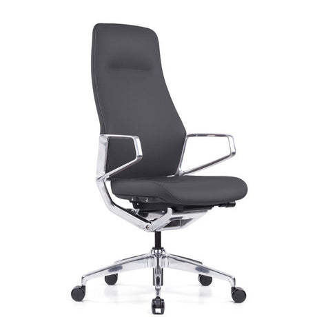 Veneto High Back Executive Chair with Polished Aluminum Frame | 300HL