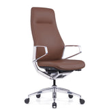 Veneto High Back Executive Chair with Polished Aluminum Frame | 300HL