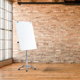 Vizual Magnetic Glass Mobile Easel with Chrome Frame | OS4850MGWH