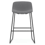 Willow Cafe Height Bistro Stool with Black Sled Base | 06WI2JLSF