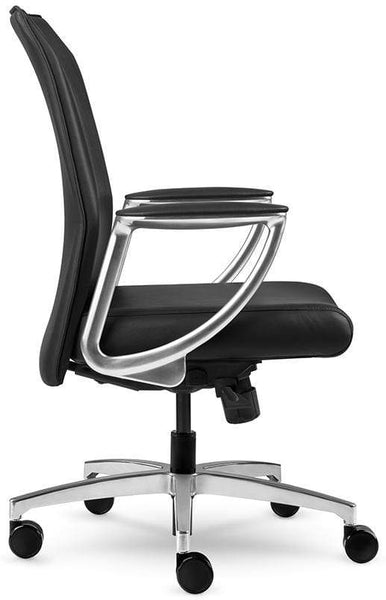 Allseating Mid or High Back Zip Chair in Genuine Leather | 94040
