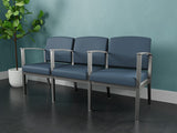 Lesro Amherst Steel 3 Seat Sofa w/Center Arms | AS3103