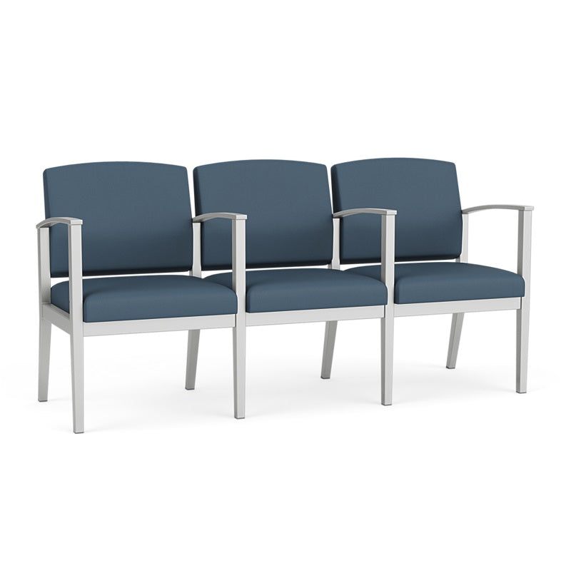 Lesro Amherst Steel 3 Seat Sofa w/Center Arms | AS3103
