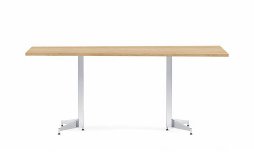 Anywhere 72"W x 48"D Wedge Conference Table with Tapered Blade Bases & One Piece Top | TWG2T7236