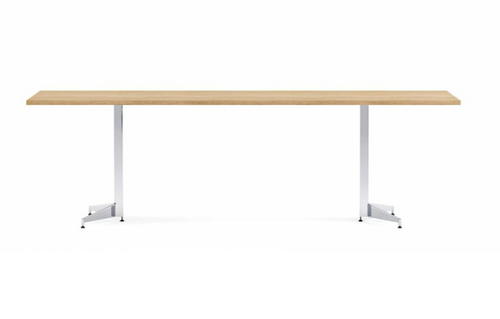 Anywhere 96"W x 48"D Rectangular Conference Table with Tapered Blade Bases & One Piece Top | TRT2T9648