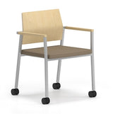Lesro Avon Guest Chair - Upholstered Seat - Laminate Back w/Casters | AV1141C