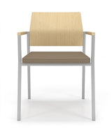 Lesro Avon Armless Guest Chair - Upholstered Seat - Upholstered Back w/Casters | AV1132C