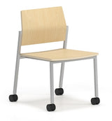 Lesro Avon Armless Guest Chair - Laminate Seat - Laminate Back w/Casters | AV1152C