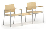 Lesro Avon 2 Chairs W/Connecting Center Table - Laminate Seat - Laminate Back | AV2251