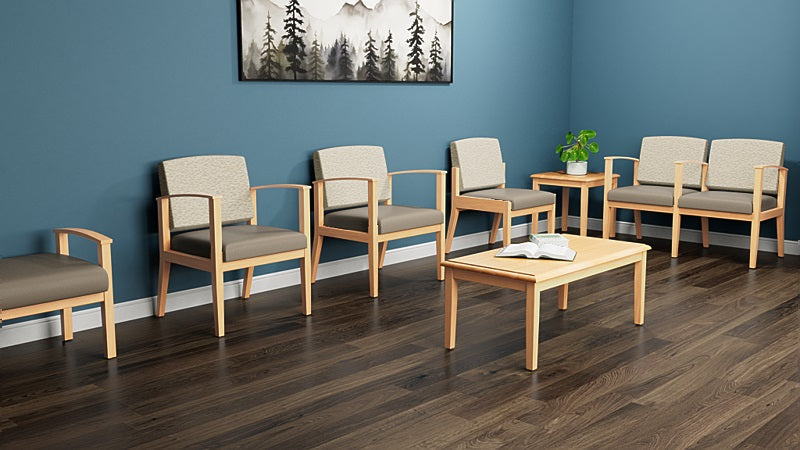 Lesro Amherst 2 Chairs w/ Connecting Corner Table | AW2301