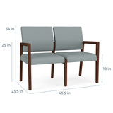 Lesro Brooklyn 2 Seat Sofa | BK2101