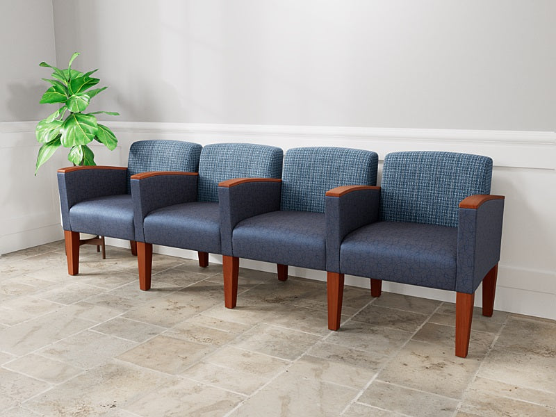 Lesro Belmont 4 Seats w/ Center Arms | BL4103